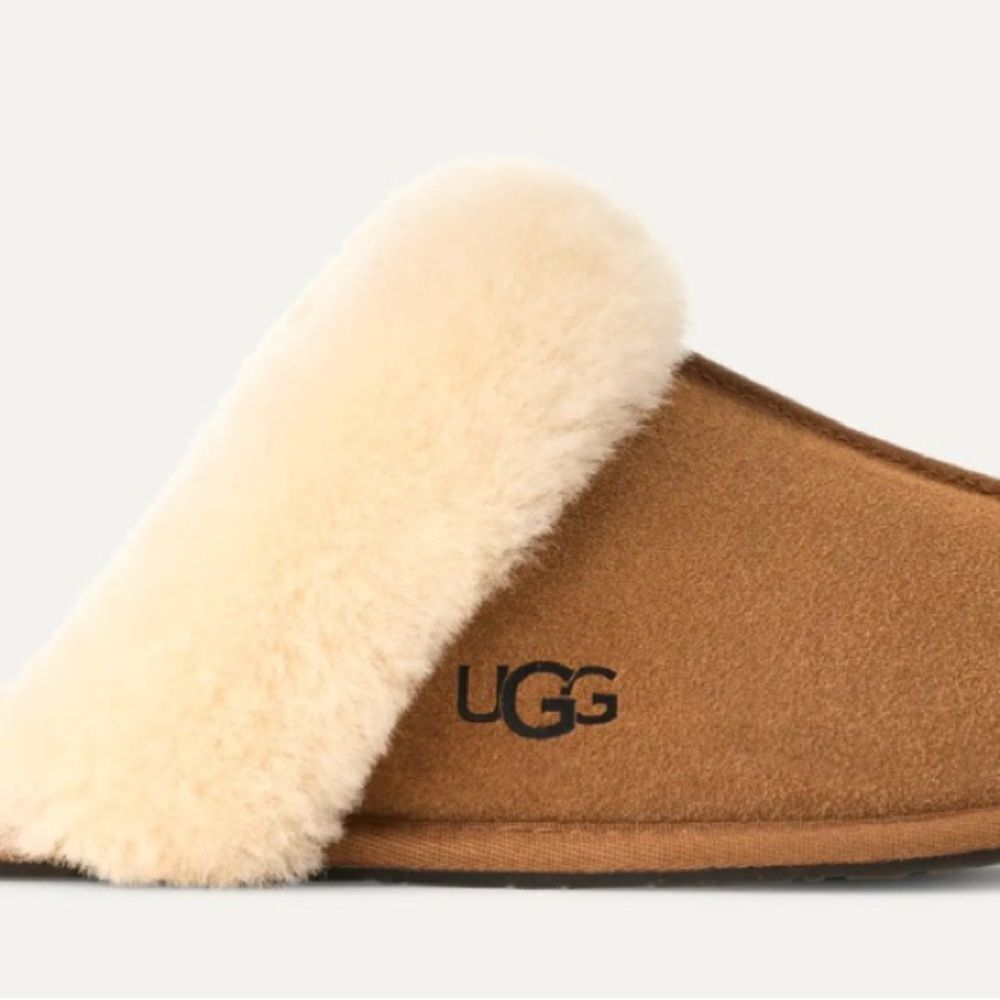 UGG Brown Slippers with Cream Shearling